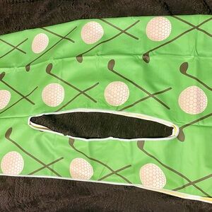 Green Golf themed cart seat cover